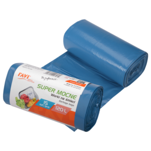 Worki na śmieci 120 l 70 × 110 cm / 15 szt. LDPE