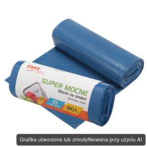 Worki na śmieci 60 l 60 × 80 cm / 10 szt. LDPE