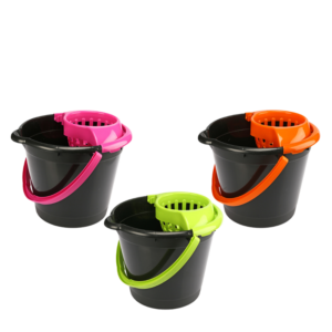 Wiadro 12 l z wyciskaczem DARK NEON czarne
