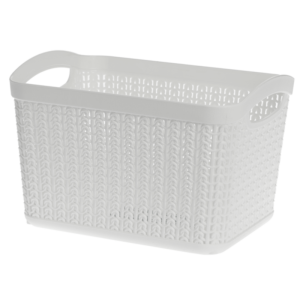 Koszyk prostokątny L WILLOW 6,6 l biały