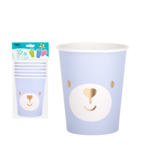 Kubki papierowe Blue Bear 270 ml, 6 szt.