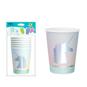 Kubki papierowe UNICORN 270 ml, 6 szt.