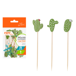 Patyczki do przekąsek CACTUS 25 szt. / 9 cm