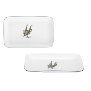 Półmisek PROWANSJA 20 cm z porcelany NEW Bone – wzór Thyme