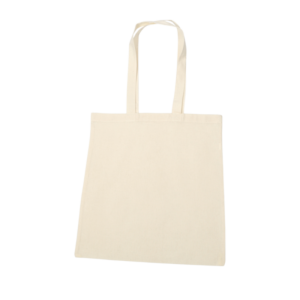 Torba bawełniana 38 × 42 cm z długimi uchami – ecru
