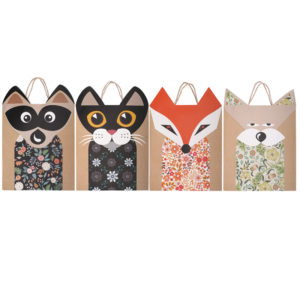 Torebka prezentowa z ozdobą 3D ANIMALS 270 × 320 × 110 mm
