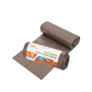 Worki Eco Bags 120 l, 10 szt. brązowe biodegradowalne