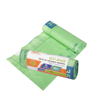 Worki Eco Bags z taśmą 35 l, 15 szt. zielone (szkło)