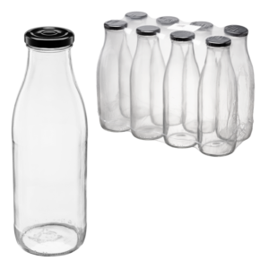 Butelka 750 ml z zakrętką fi 48 8 szt.