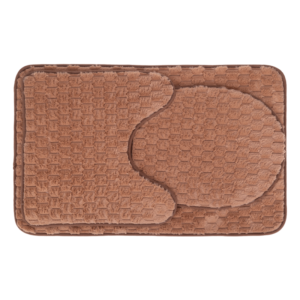 Komplet dywaników łazienkowych ANDORA 50 × 80 / 45 × 45 / 45 × 36 cm – 3 elementy, brązowy