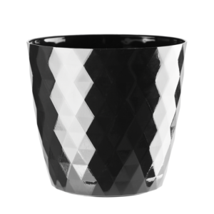 Doniczka Cristal 12 cm – kolor czarny