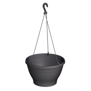 Doniczka wisząca Melrose 26 cm – kolor antracytowy