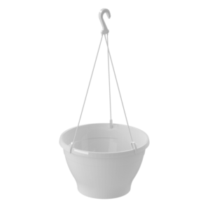 Doniczka wisząca Melrose 26 cm – kolor biały