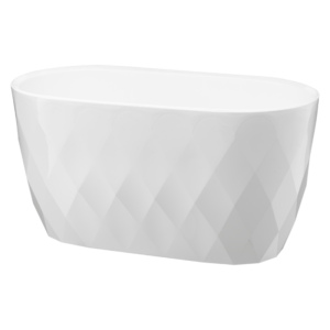 Osłonka owalna Karo 29 cm – kolor biały