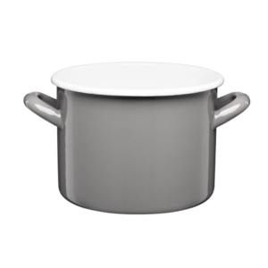 Garnek emaliowany gładki GORDON 18 cm / 3,4 l szary