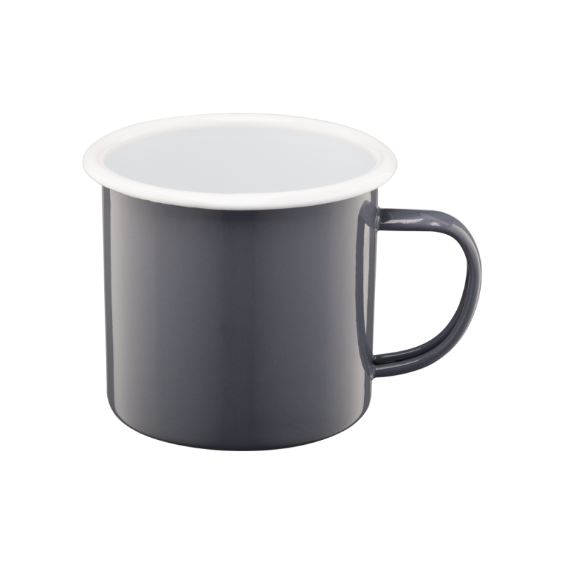 Kubek emaliowany ROBERTO 9 cm / 0,5 l szary