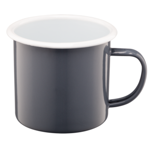 Kubek emaliowany ROBERTO 12 cm / 1,2 l szary