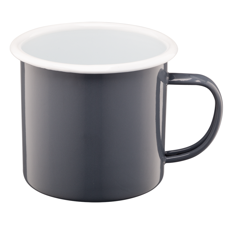 Kubek emaliowany ROBERTO 12 cm / 1,2 l szary