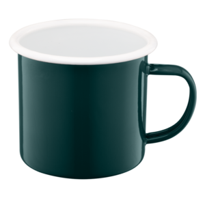 Kubek emaliowany ROBERTO 12 cm / 1,2 l zielony