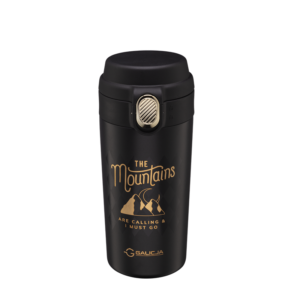 Kubek termiczny MOUNTAINS 350 ml czarny