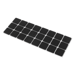 Podkładki filcowe kwadratowe 28 × 28 mm 24 sztuki czarny