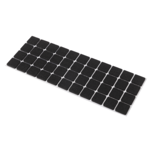 Podkładki filcowe kwadratowe 20 × 20 mm 44 sztuki czarny