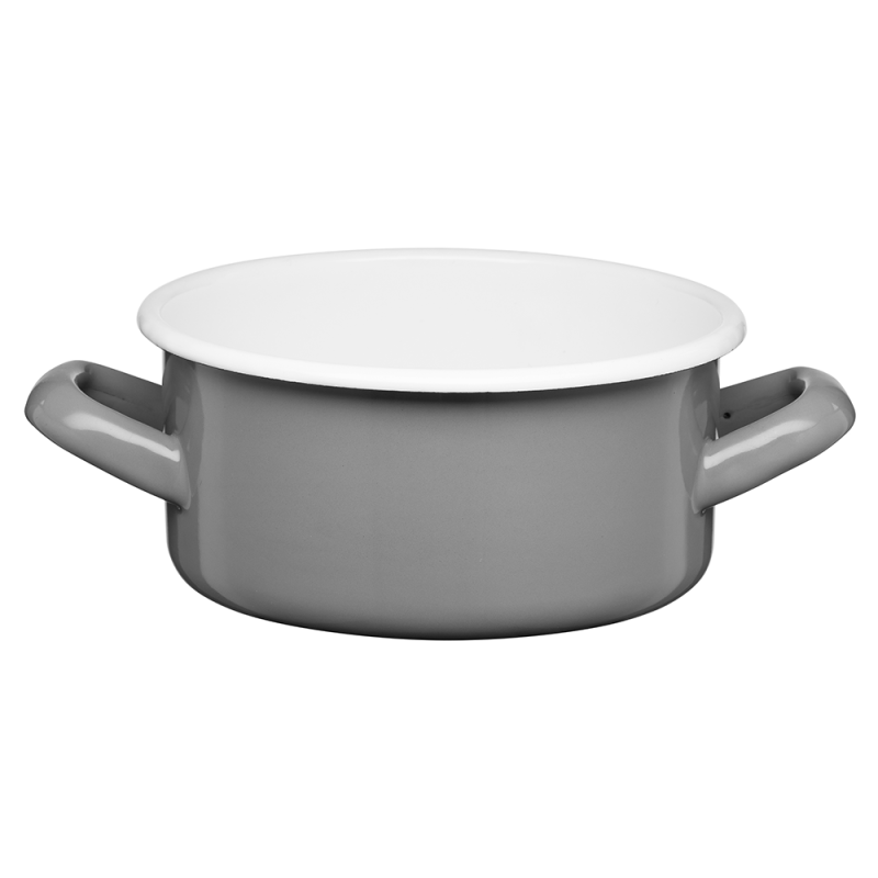 Rondel emaliowany gładki GORDON 14 cm / 1 l szary