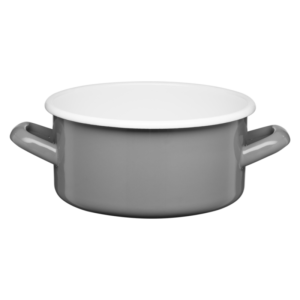 Rondel emaliowany gładki GORDON 16 cm / 1,5 l szary