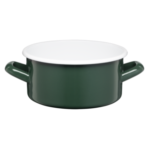 Rondel emaliowany gładki GORDON 16 cm / 1,5 l zielony