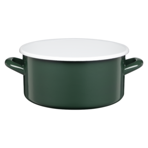 Rondel emaliowany gładki GORDON 22 cm / 4 l zielony