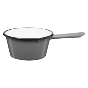 Rondel emaliowany z rączką GORDON 14 cm / 0,6 l szary