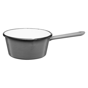 Rondel emaliowany z rączką GORDON 16 cm / 1,0 l szary