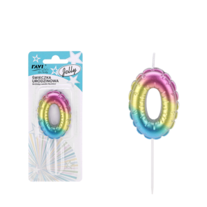 Świeczka urodzinowa JELLY Cyferka 0