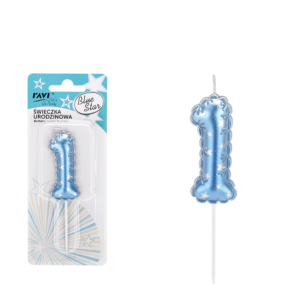 Świeczka urodzinowa BLUE STAR – cyfra 1