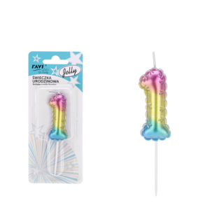 Świeczka urodzinowa JELLY Cyferka 1