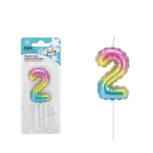 Świeczka urodzinowa JELLY Cyferka 2