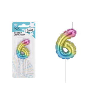 Świeczka urodzinowa JELLY Cyferka 6