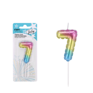 Świeczka urodzinowa JELLY Cyferka 7