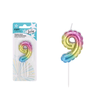 Świeczka urodzinowa JELLY Cyferka 9