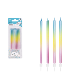 Zestaw świeczek urodzinowych TINY PASTEL 8 szt.
