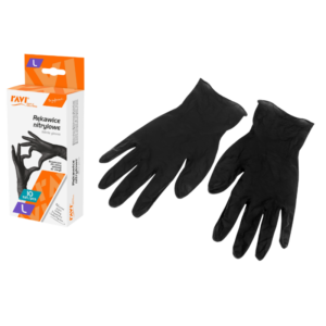 Rękawice nitrylowe BLACK, rozmiar L – 10 szt.