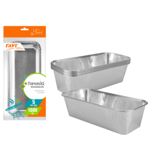 Foremki aluminiowe 1000 ml, 5 szt.