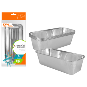 Foremki aluminiowe 500 ml, 5 szt.