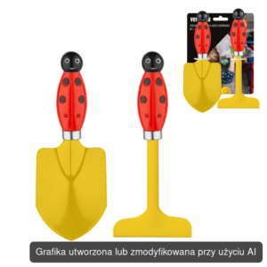 Zestaw narzędzi ogrodowych dla dzieci BIEDRONKA, 2 szt.