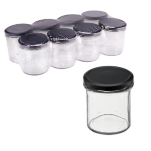 Słoik 350 ml prosty + zakrętka 8 szt.