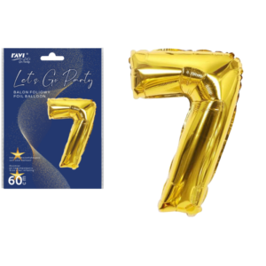 LGP Balon foliowy 60 cm CYFRA 7, złoty