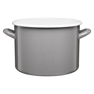 Garnek emaliowany gładki GORDON 22 cm / 6 l szary