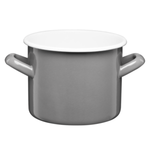 Garnek emaliowany gładki GORDON 14 cm / 1,5 l szary