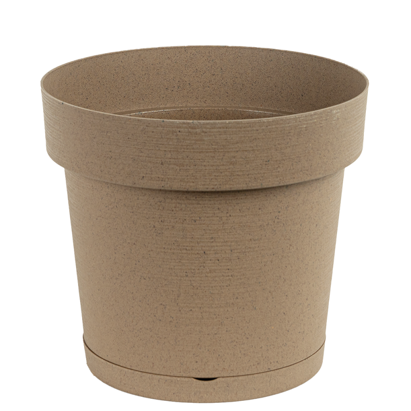 Doniczka z podstawką Melrose Glamour 30 cm – kolor efekt drewna