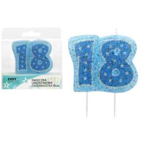 Świeczka urodzinowa 18 – Blue